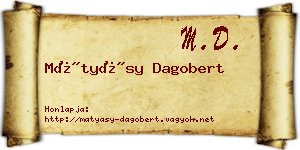 Mátyásy Dagobert névjegykártya